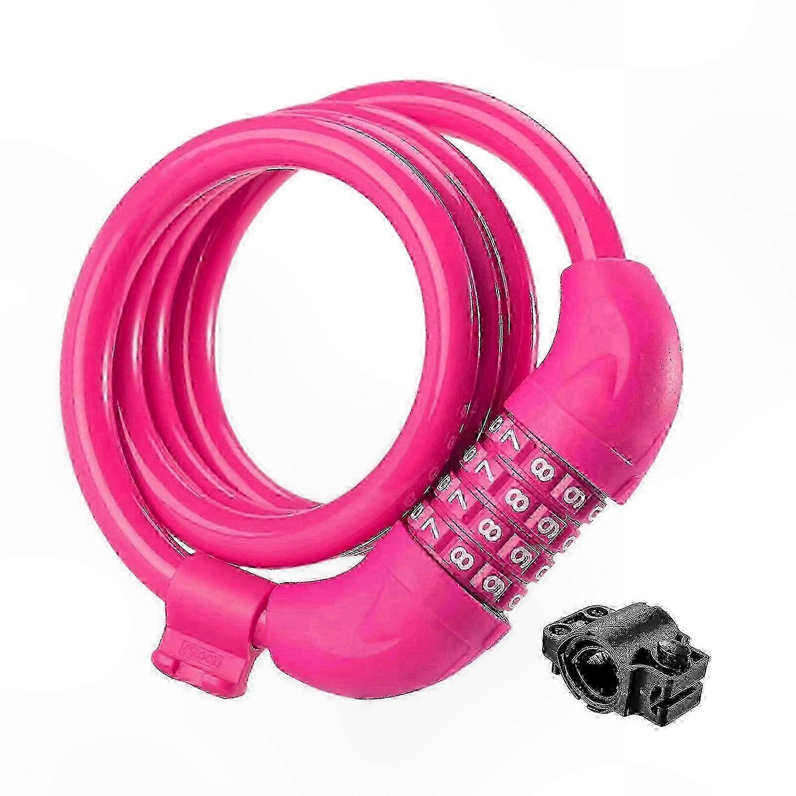 4-stelliges Zahlenschloss Zum Zurücksetzen Für Fahrräder Und Gartenzäune – Pink