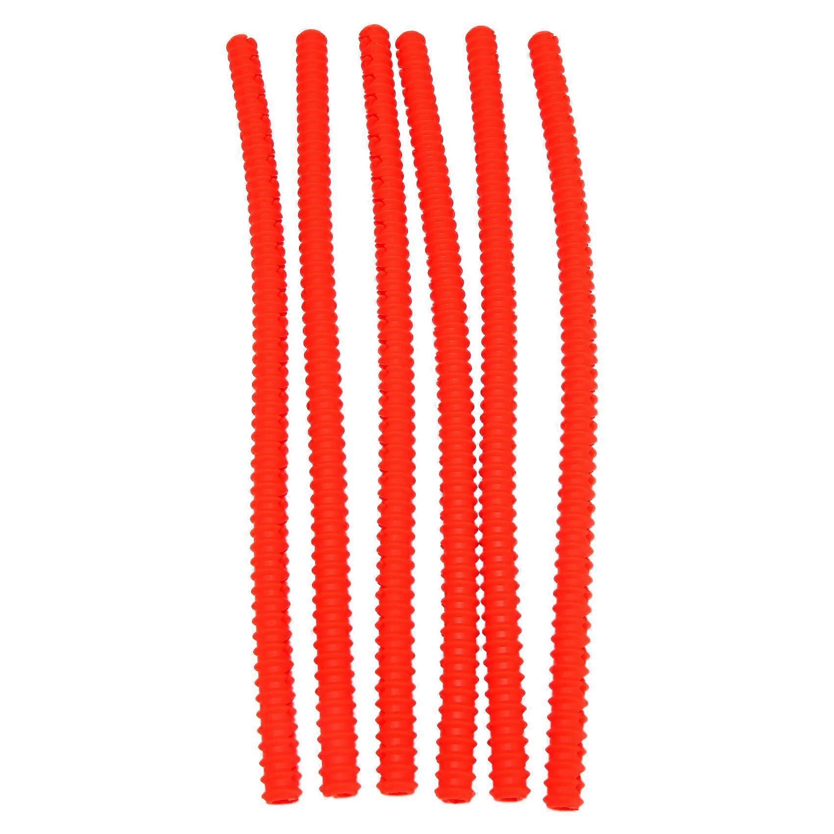 Set Mit 6 Silikon-ofenrostschonern, Rostkantenschonern, 35,5 Cm Lang, Schützt Vor Verbrennungen An Händen Und Armen (rot)