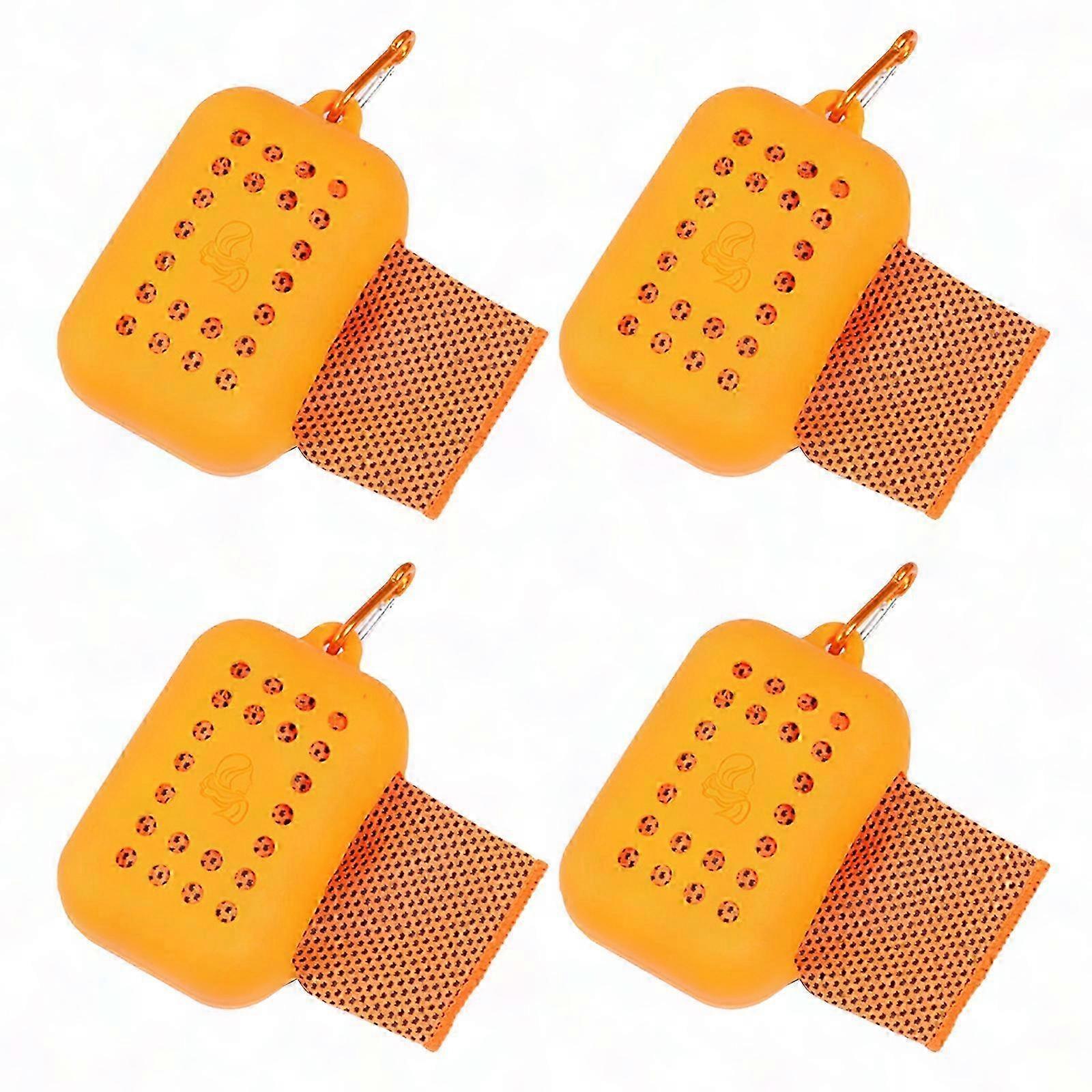 4-teiliges Sport-kühlhandtuch-set, Schnelltrocknende Mikrofaser, Yoga- Und Fitness-kühlhandtuch, Ideal Zum Laufen, Rosenrot