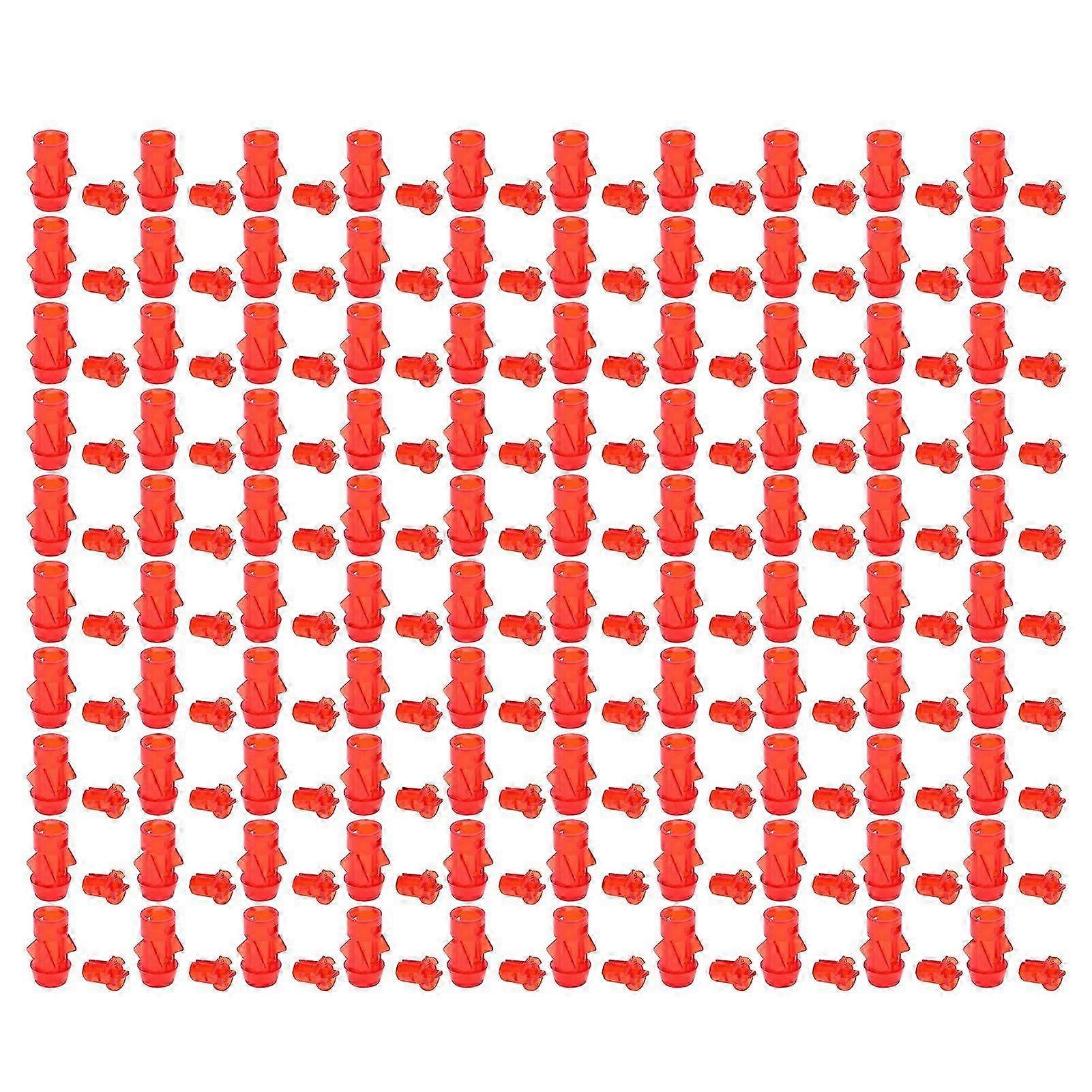 100 Stück 5 Mm Rote Led-befestigungsringe, Kunststoffringe Für Kontrollleuchten, Flugzeuglampenabdeckungen, Panelmontage