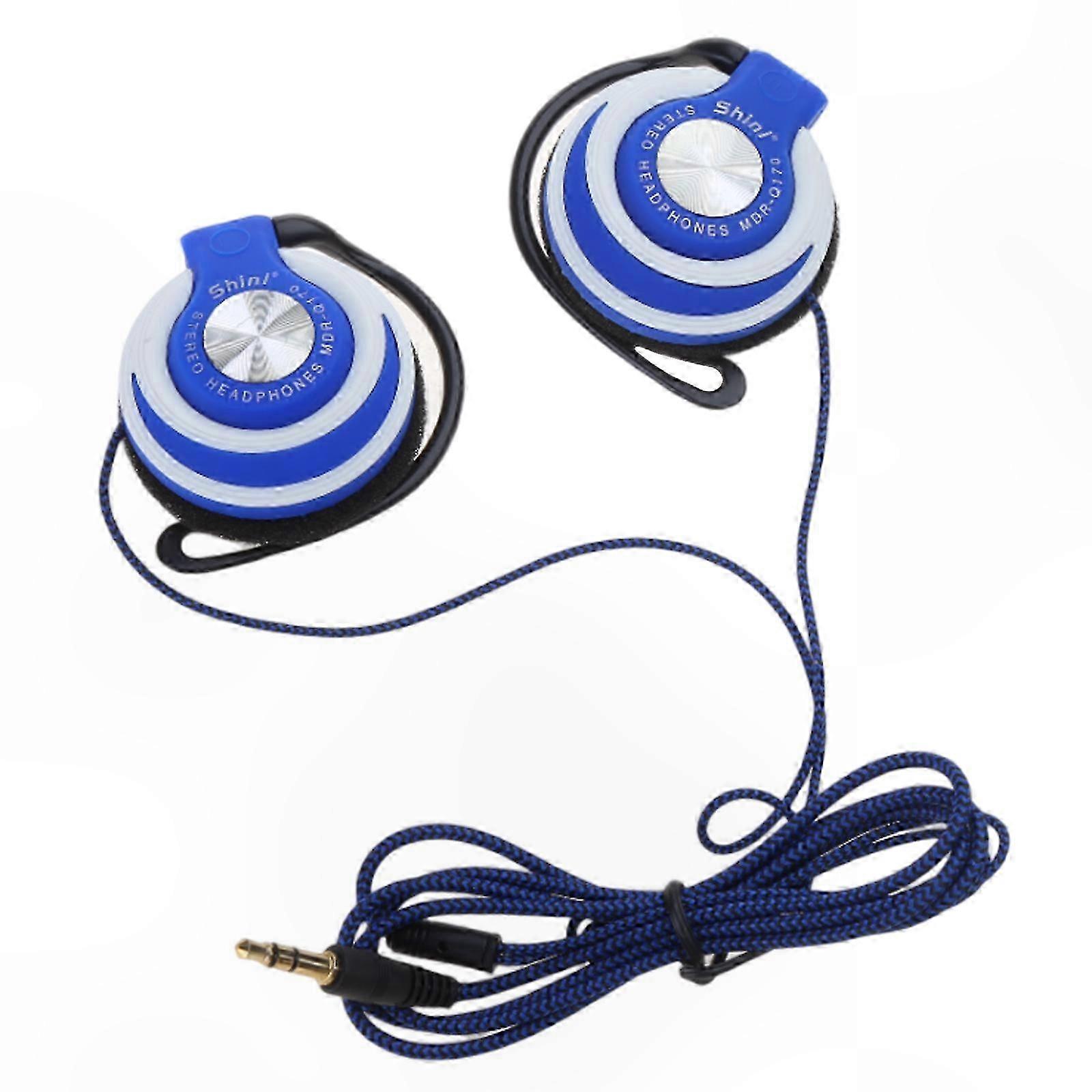 1,2 M Langes Kabelgebundenes Headset Mit Mikrofon, 3,5-mm-ohrhörer Mit Ohrbügel, Rot, Für Radio, Podcasts, Laptop, Mp3-player, Ohrclip-design