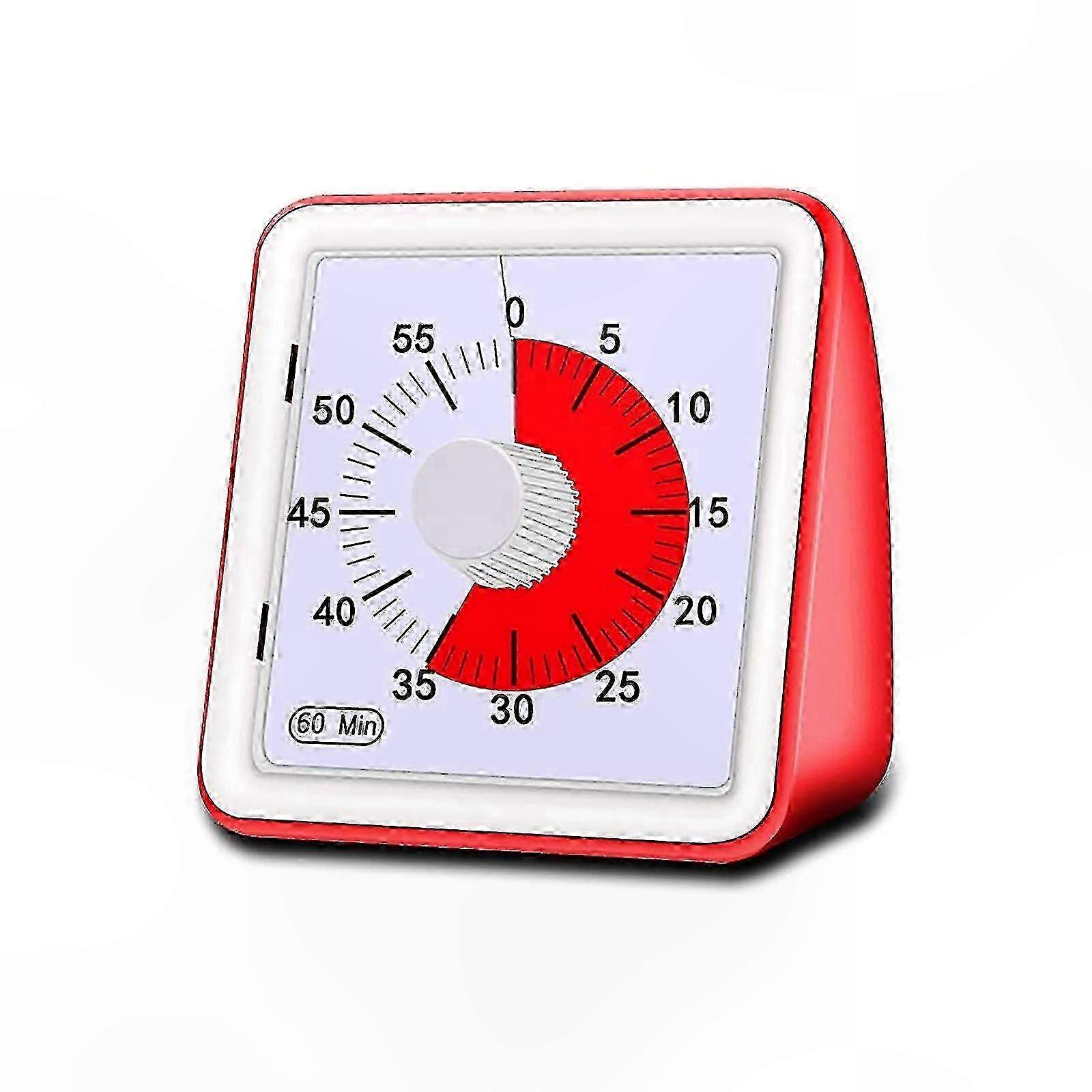 Lautloser Roter Visueller Timer, Zeitmanagement Für Kinder Und Erwachsene, Analoger Countdown-timer, Produktivitätstool