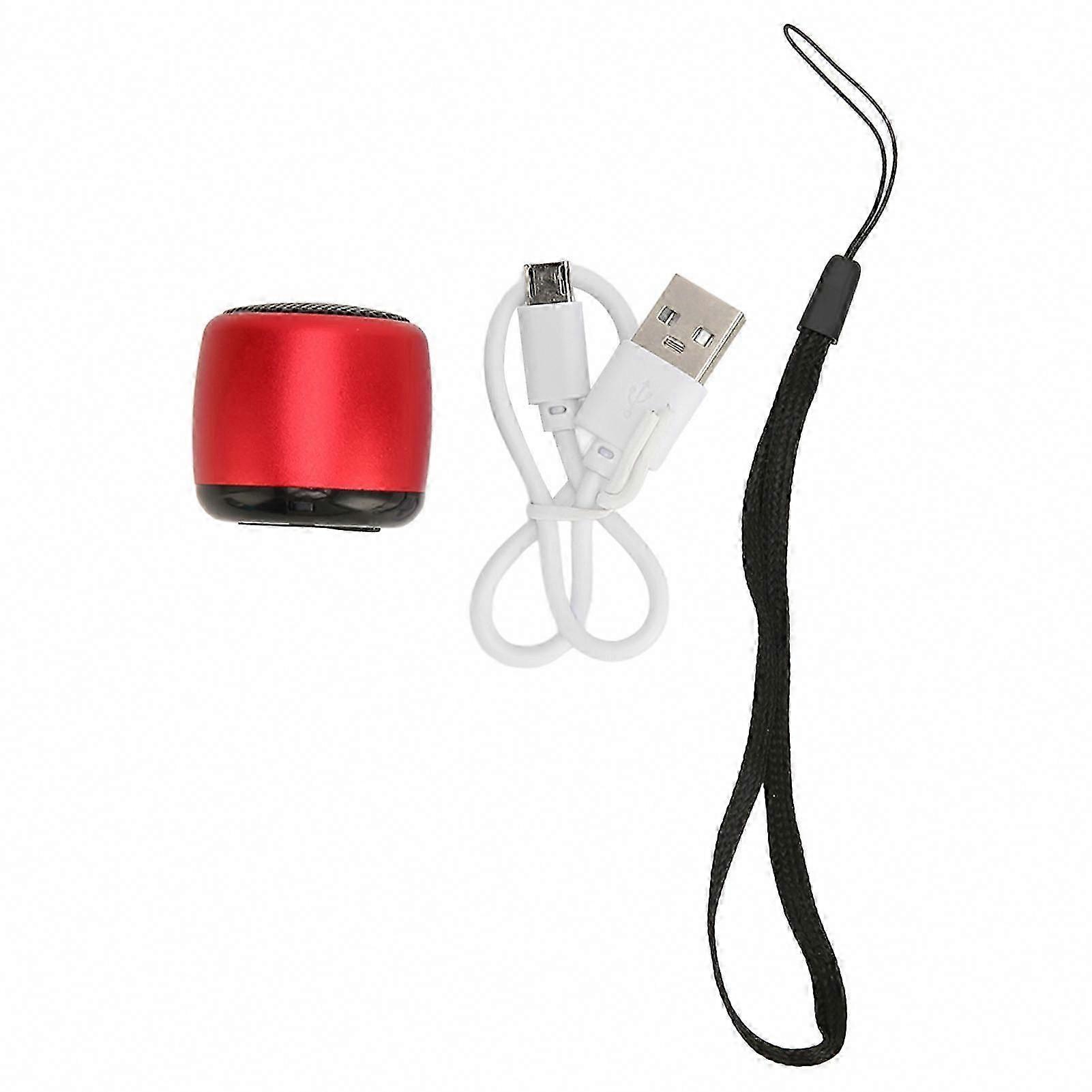 Mini-bluetooth-lautsprecher Mit Kräftigem Bass, Usb-aufladbar, Tragbarer Lautsprecher Für Smartphone, Tablet Und Pc – Rot
