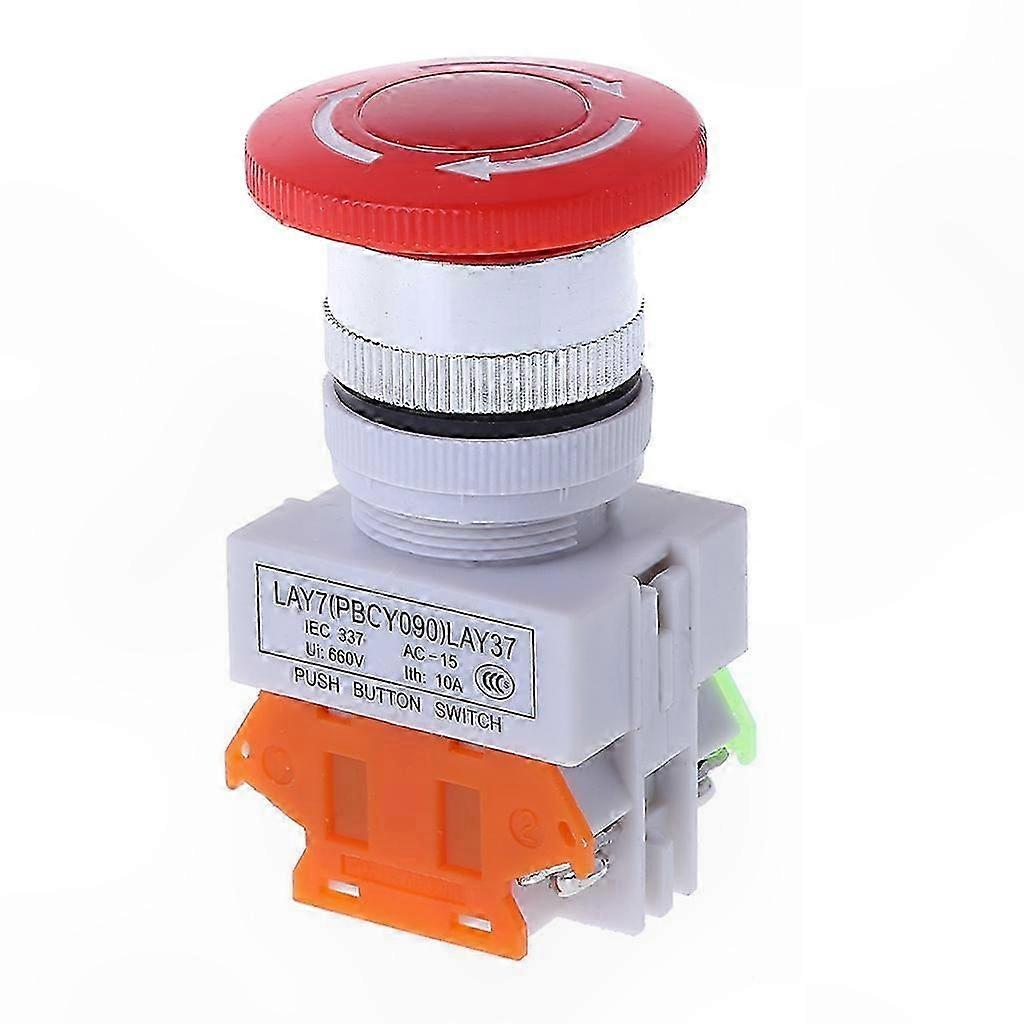 22 Mm Dpst 1no 1nc Roter Pilz-not-aus-taster, Not-aus-schalter Ac 660 V 10 A, Industrieausrüstung, Sicherheitsverriegelung.