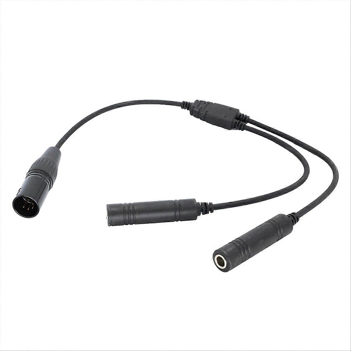 Dual-ga-auf-5-pin-xlr-adapter, Universelles Schwarzes Headset-kabel Für Die Luftfahrtkommunikation