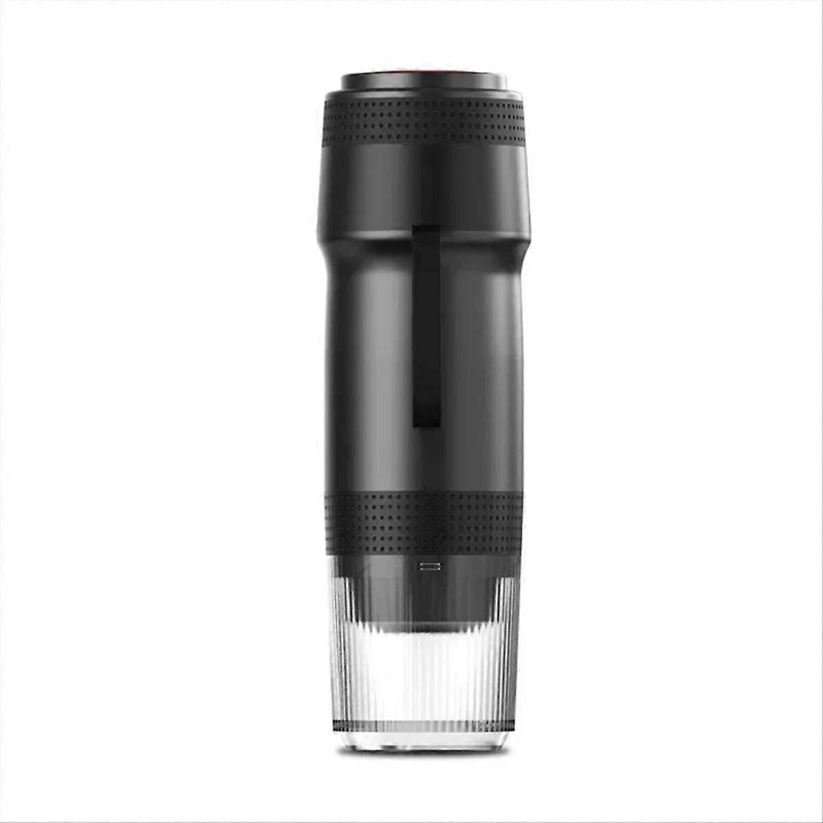 Automatische Kapsel-espressomaschine, Usb-tragbar, Für Kleine Und Große Kaffeekapseln, Schwarzer Kapselhalter