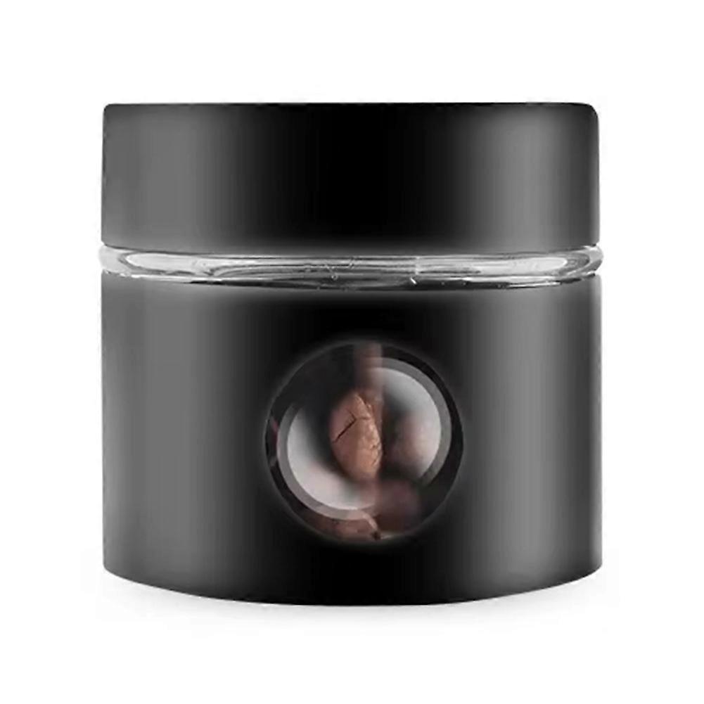 Mini-kaffeeglas Aus Luftdichtem Glas – Tragbarer Aufbewahrungsbehälter Für Gemahlenen Kaffee Und Tee, Schwarzes Küchenaccessoire