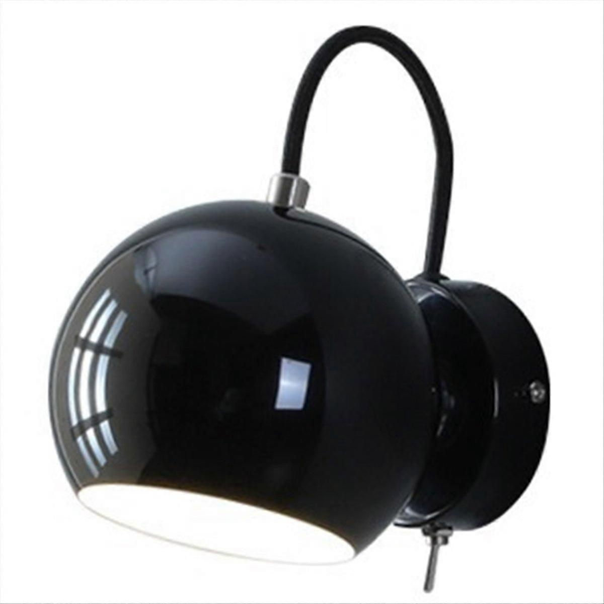 Wandleuchte Cream Wind Mit Led-schalter, Minimalistischer Stil, Schmiedeeisen, Schwenkbar, Für Schlafzimmer, Wohnzimmer, Büro Oder Balkon, Schwarz.