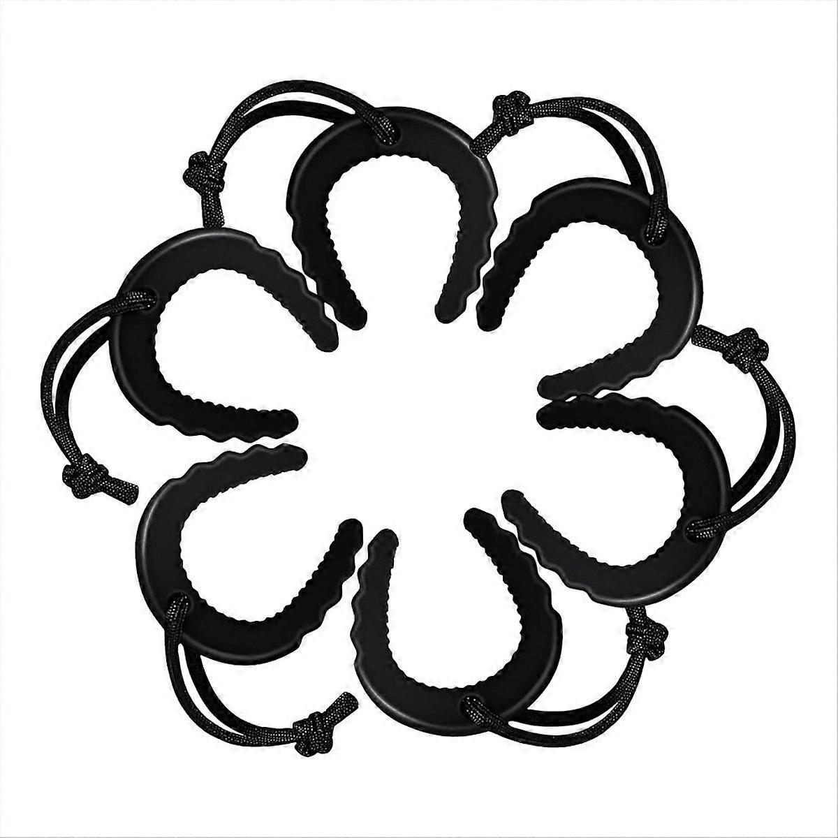 Set Mit 6 Schwarzen Türstoppern Für Ersthelfer, Sicherheitstürstopper, Fingerschutz