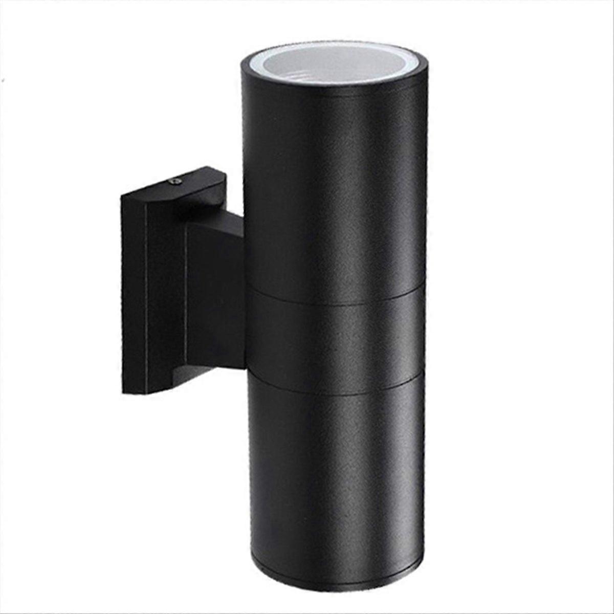 Zylindrische Außenwandleuchte, Verandabeleuchtung, Nach Oben Und Unten Gerichtete Beleuchtung, Mattschwarze Wasserdichte Wandleuchte, Außenleuchte