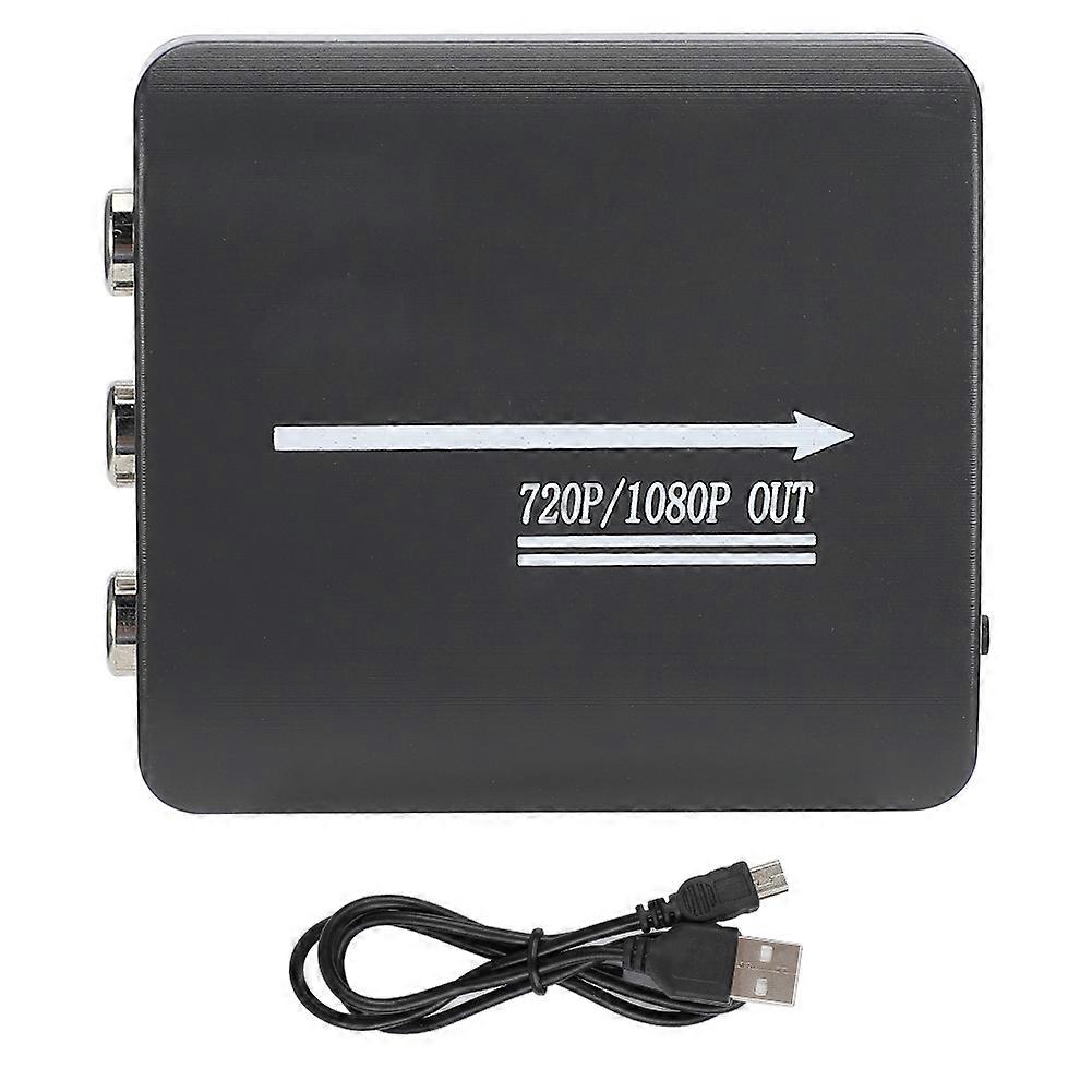 Cvbs-rca-zu-hdmi-1080p-av-konverter, Hd-videoadapter Für Fernseher, Schwarzsignalumschalter
