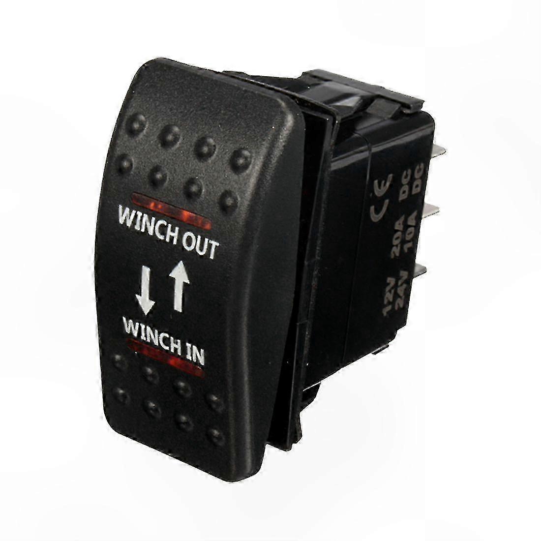 12v 20a Seilwinde Mit Rotem Led-wippschalter, 7-polig, Ein-aus-ein, Zur Seilwindensteuerung, 4x4-ausrüstung