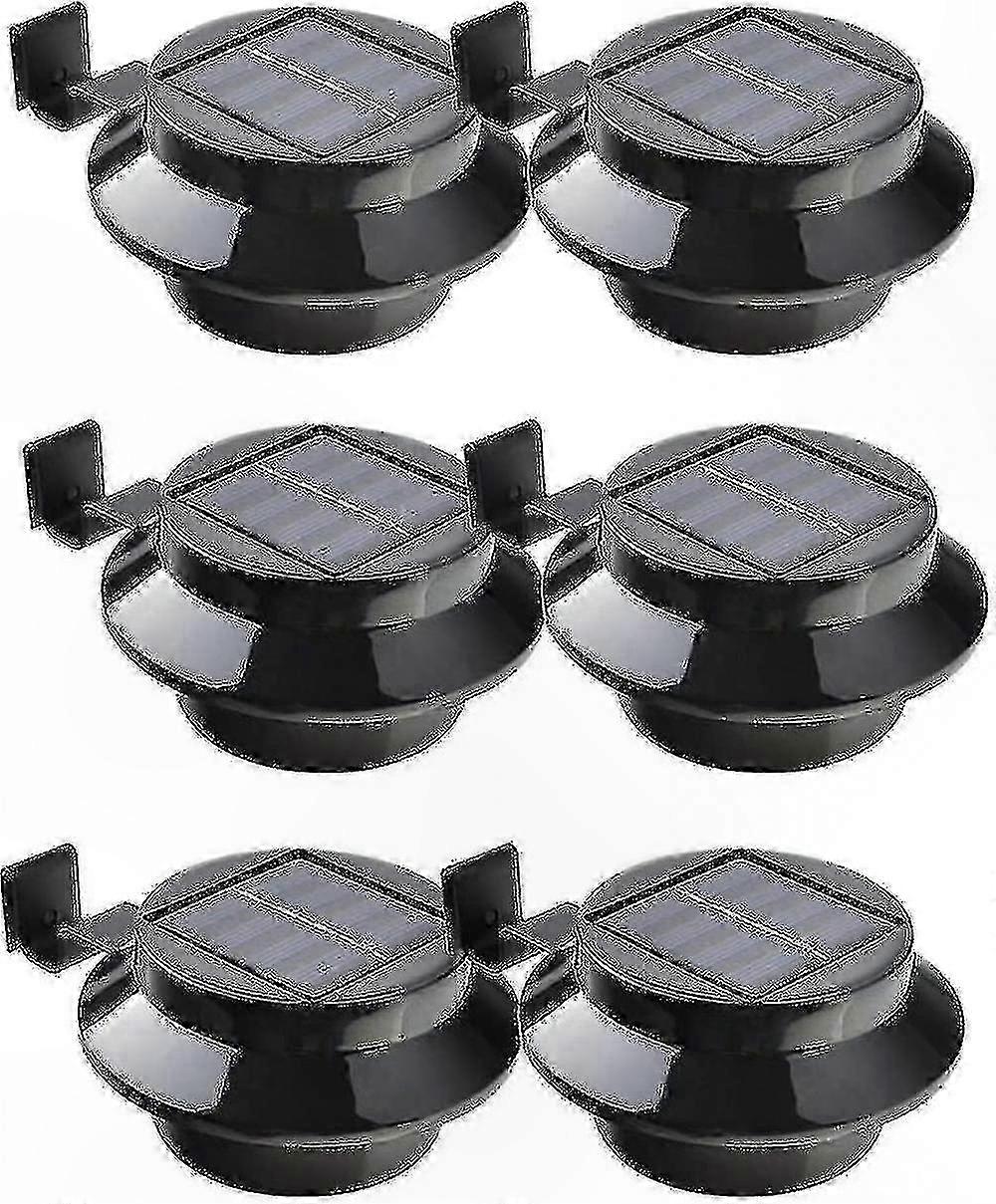 Set Mit 6 Solar-led-gartenleuchten, Schwarz, Autarke Außenbeleuchtung, Wasserdicht, Kabellos, Ideal Für Terrassen Und Gehwege