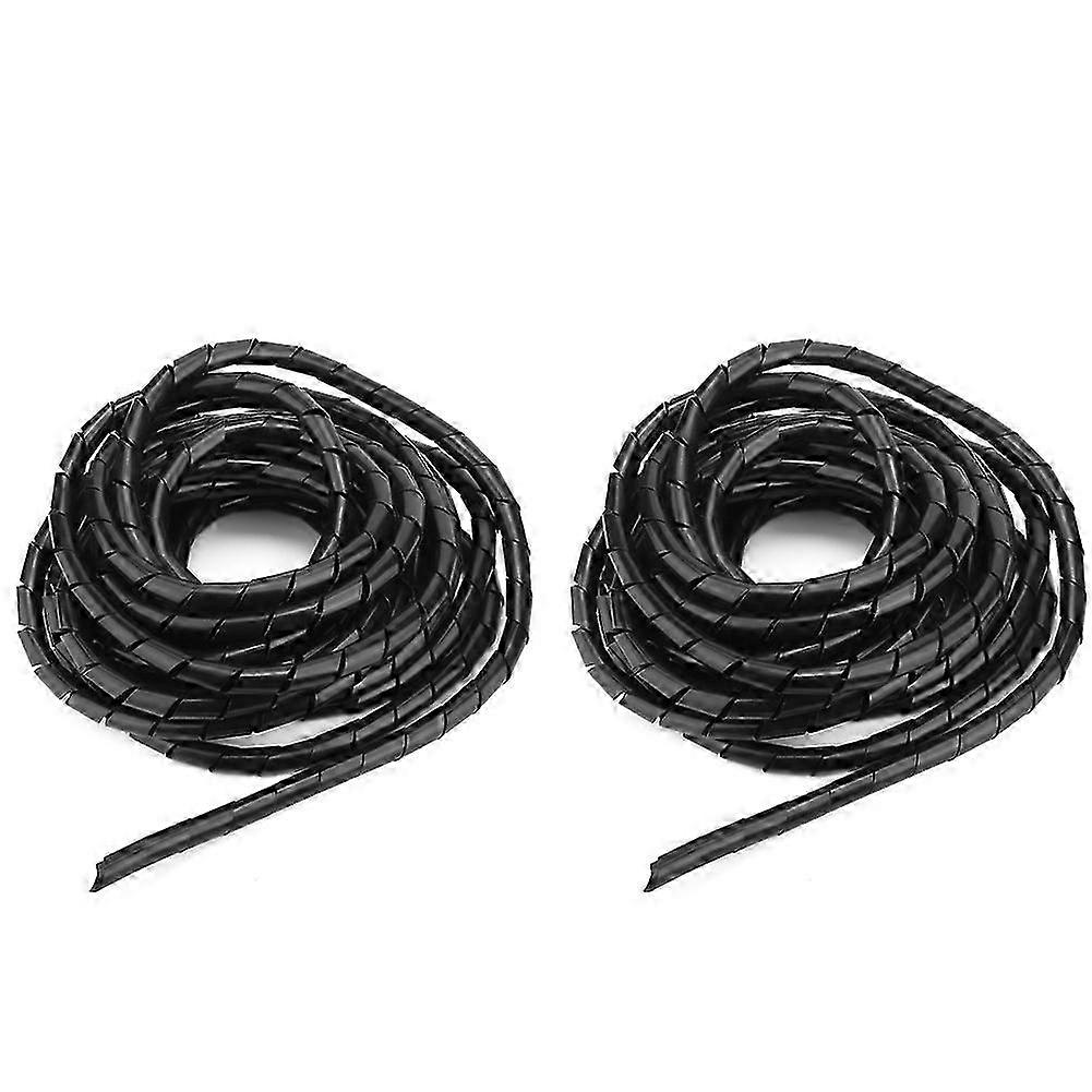 Schwarzer Pp-spiralkabelschutzschlauch, 12 Mm, 2er-pack, Schutzzubehör Für Elektrische Leitungen, Flexibler Kabelschutzschlauch