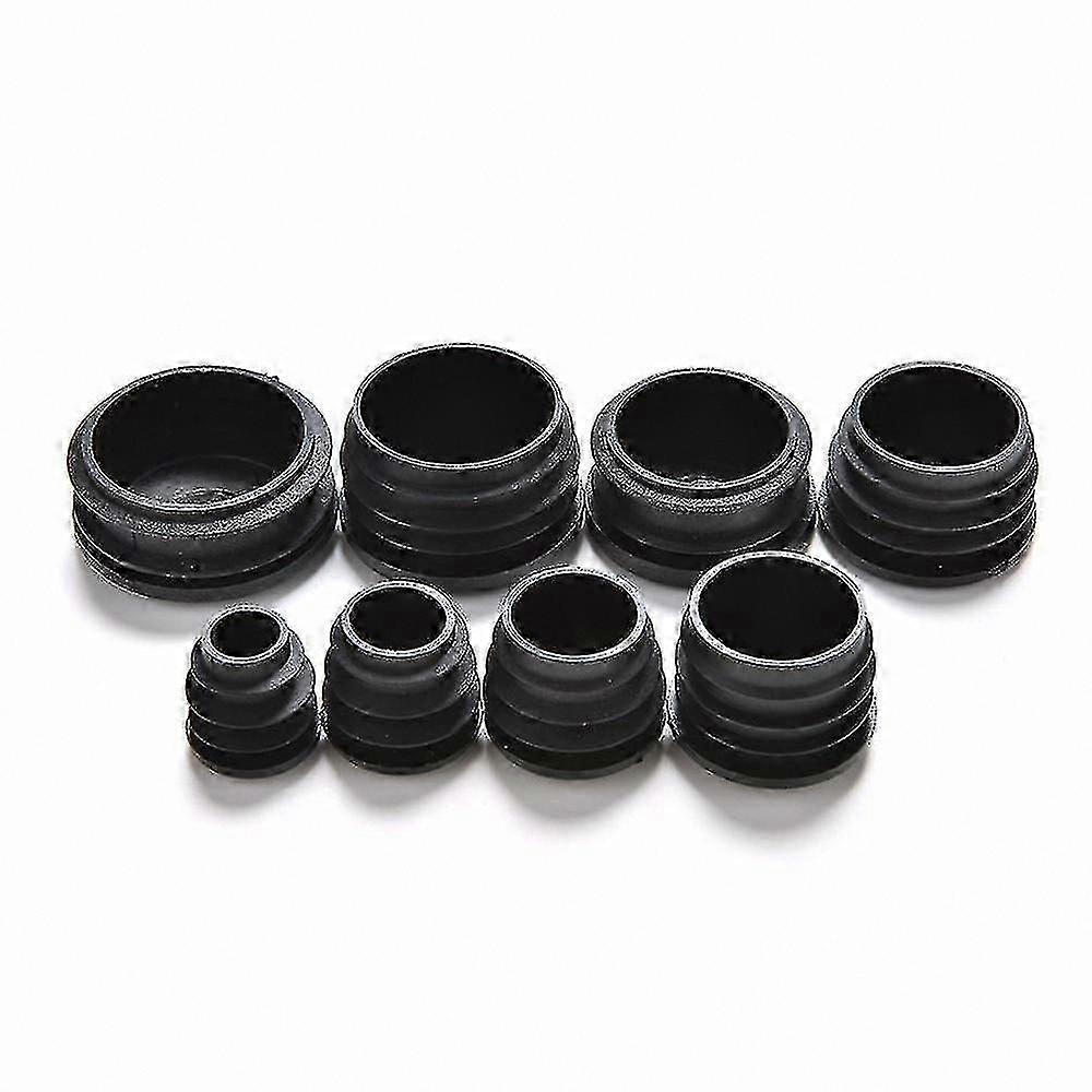 Pvc-schutzkappen Für Möbelbeine, Runde Rohrkappen, Abschlusskappen, 4er-set, 16 Mm Durchmesser, Schwarz, Für Stühle, Tische Und Sofas