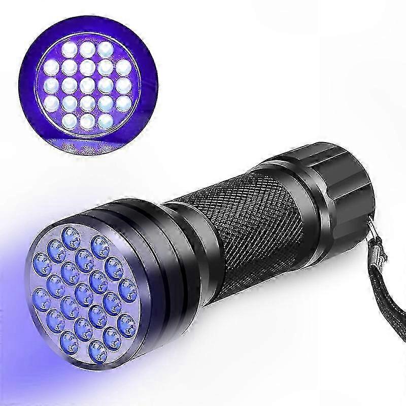395-nm-uv-lampe Mit 21 Leds, Violette Taschenlampe Zur Banknotenprüfung, Fleckenerkennung Und -inspektion, Tragbare Schwarzlichtlampe