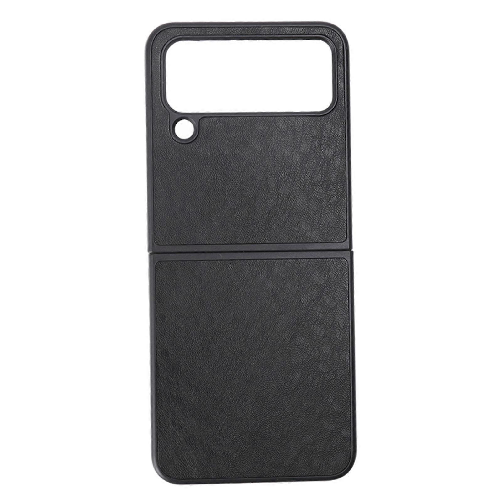 Samsung Galaxy Z Flip 4 Hülle, Faltbare Hülle Aus Pu-leder Mit Weichem Futter, Fallschutz, Klappdeckel Mit Kartenfächern, Schwarz