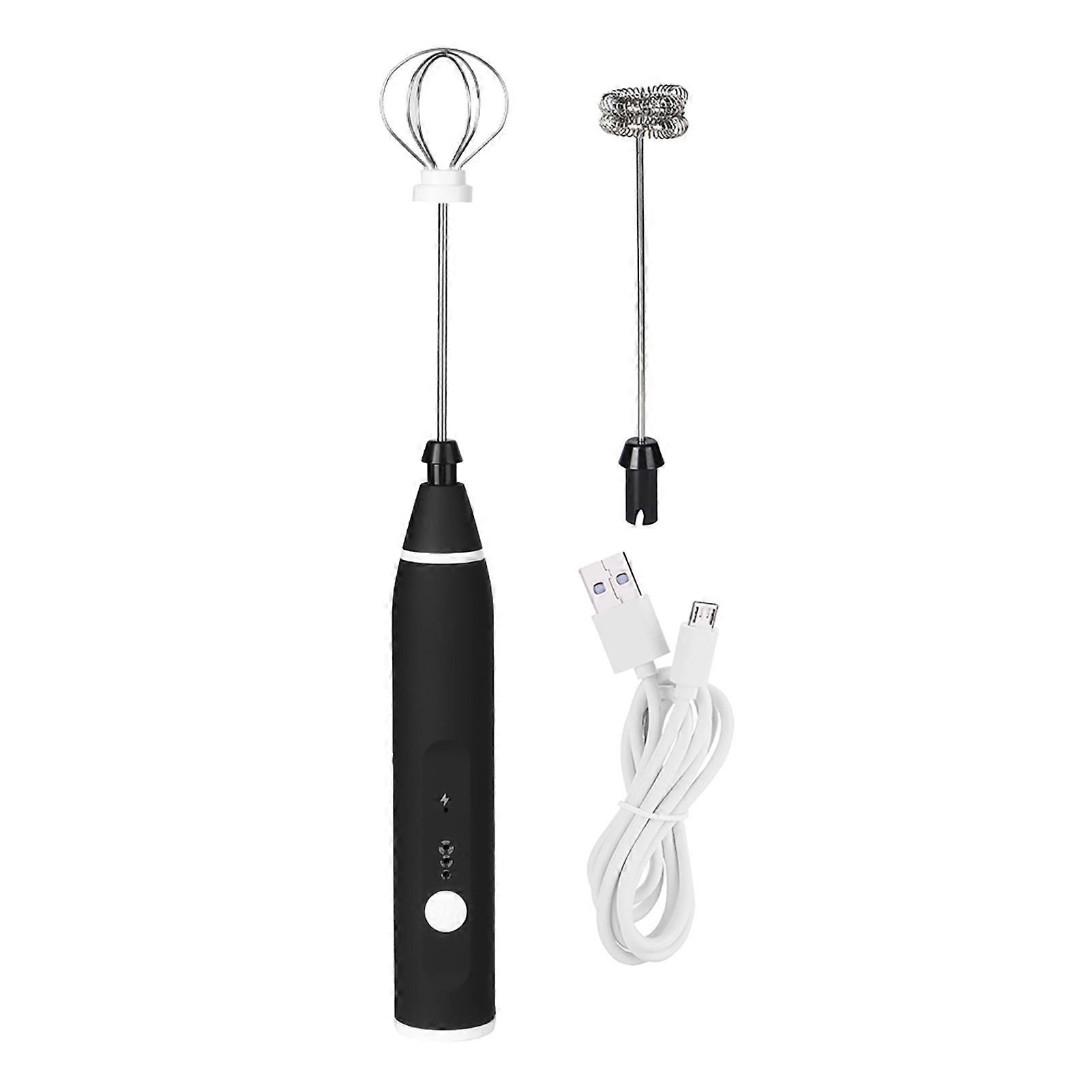 Automatischer Elektrischer Eierquirl, Milchaufschäumer Mit 3 Geschwindigkeitsstufen, Usb-aufladbarer Mixer, Schwarz