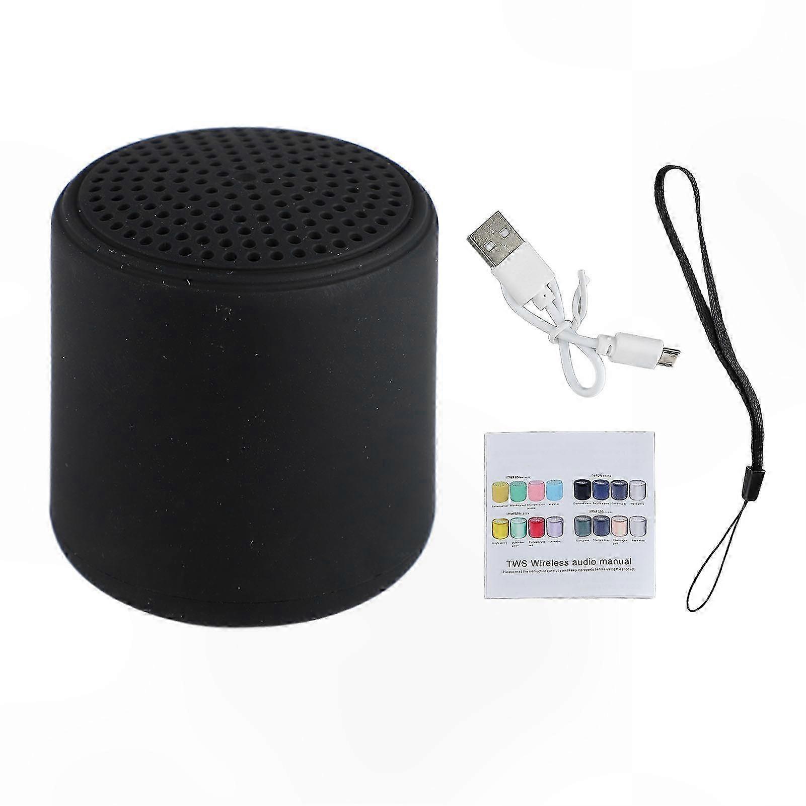 Kompakter Bluetooth-lautsprecher, Wiederaufladbarer Usb-akku, Wasserdicht Für Den Innen- Und Außenbereich, Schwarz, Tragbarer Lautsprecher