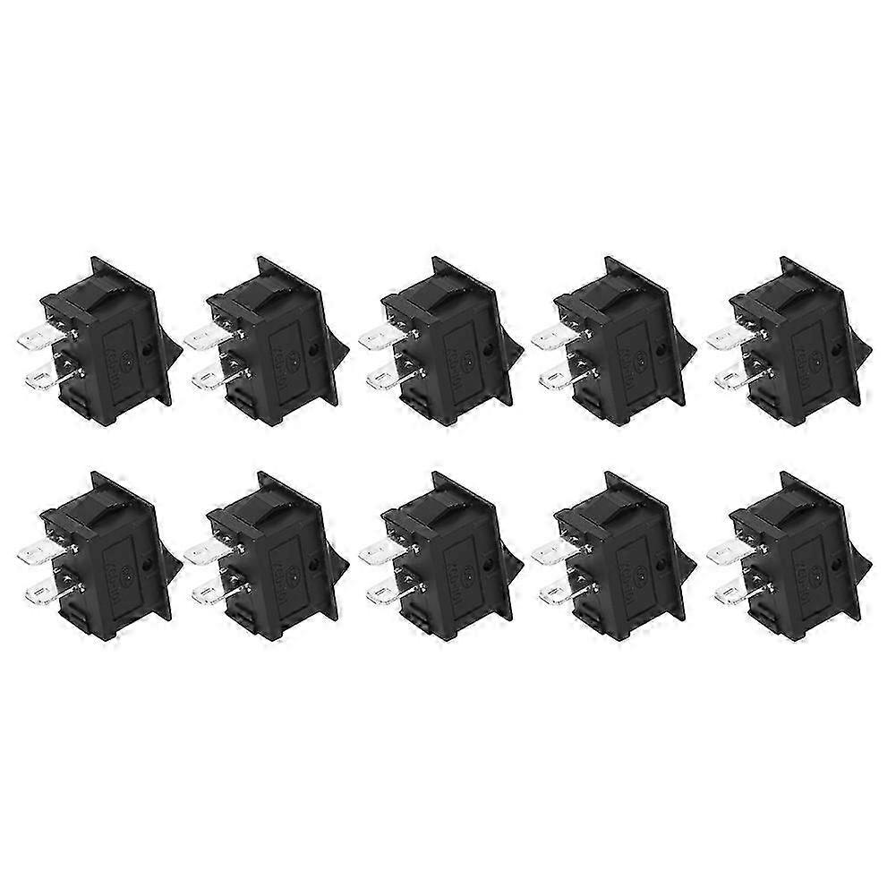 2-positionen-wippschalter Schwarz Kcd1-101, 10er-pack, Industrieller Kunststoff-ein/aus-schalter, 2-poliges Elektrisches Zubehör Für Geräte.
