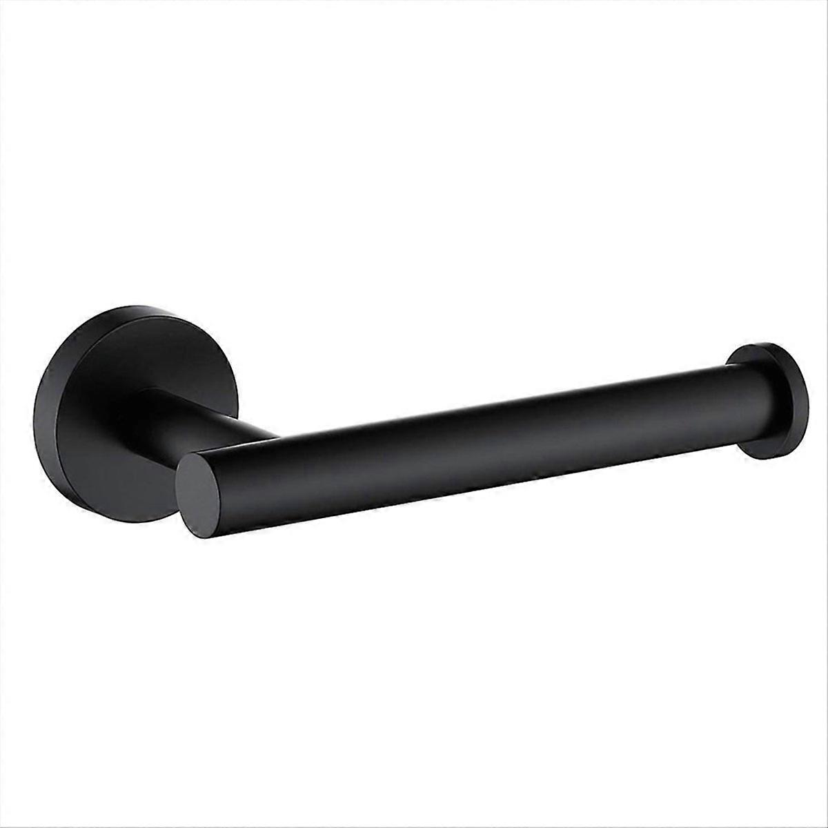 Runder, Wandmontierter Toilettenpapierspender Aus Edelstahl 304, Schwarz.