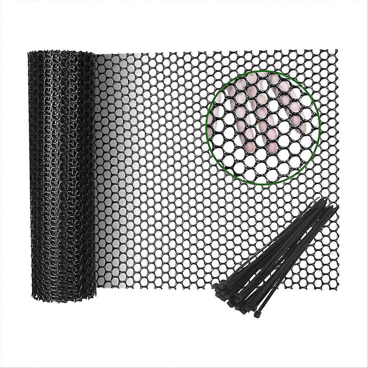 Rolle Schwarzer Kunststoff-drahtgeflecht – 40 Cm X 6 M – Kunststoff-hühnerdraht Für Geflügel, Küken Und Andere Tiere – Blumenmuster