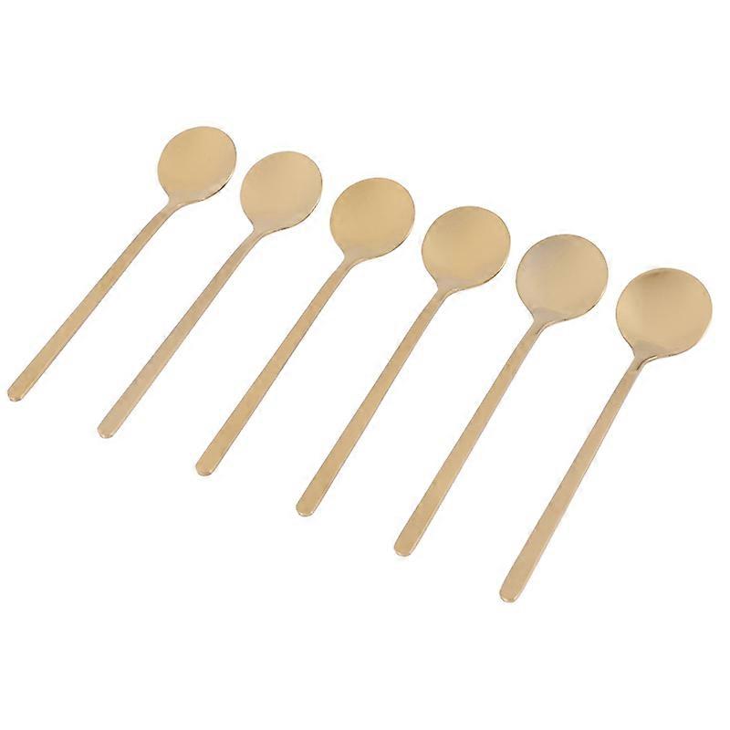 Espressolöffel Aus Edelstahl (6er-set) Für Zucker Und Antipasti (gold)