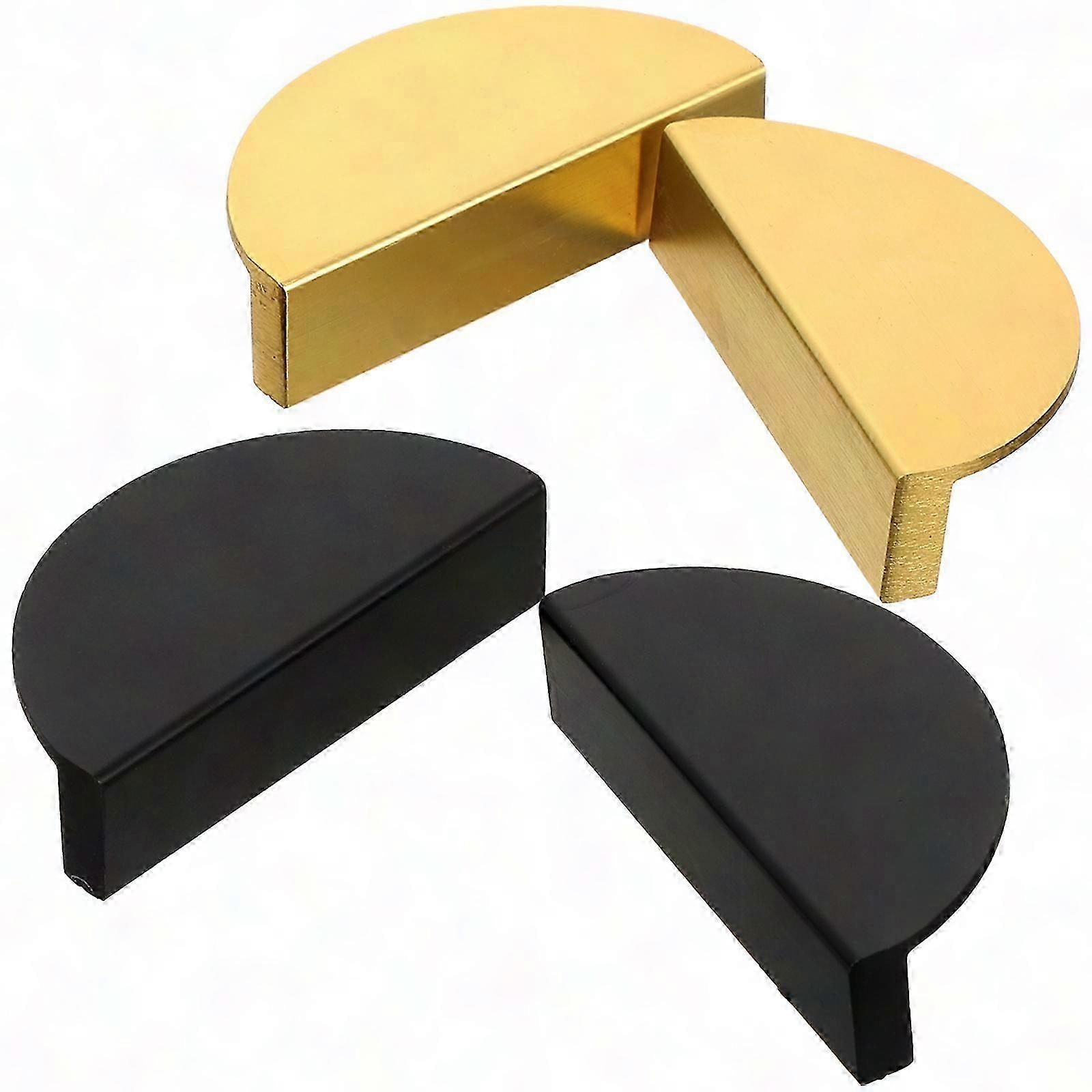 Halbkreisförmige Schubladengriffe, Goldene Möbelgriffe, 8x4x2cm, 4er-set, Einfache Montage, Moderne Beschläge.