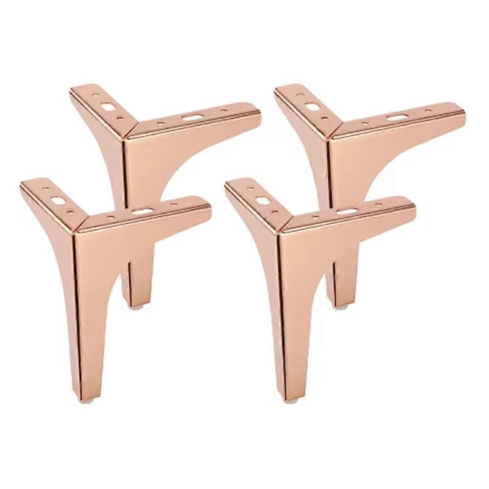 Set Mit 4 Modernen Möbelfüßen Aus Gold-schwarzem Metall Für Sofa, Tisch, Bett, Stuhl Und Schreibtisch. Möbelbeschläge
