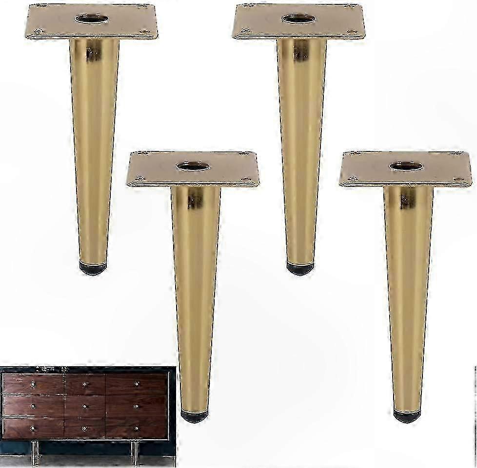 Goldfarbene Metall-möbelfüße, 4er-set, Modern Und Robust, Tragfähigkeit 800 Kg, Geeignet Für Sofas, Kleiderschränke Und Nachttische, Hochwertige Verarbeitung, Stabil Und Langlebig.