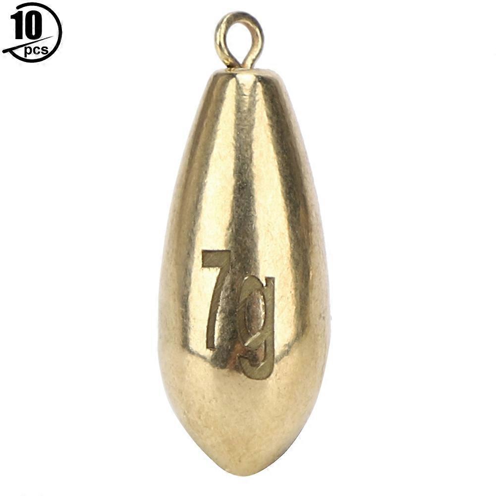 10 Stück Tragbare, Wiederverwendbare, Drehbare Angelgewichte, Gold Tackle Zubehör