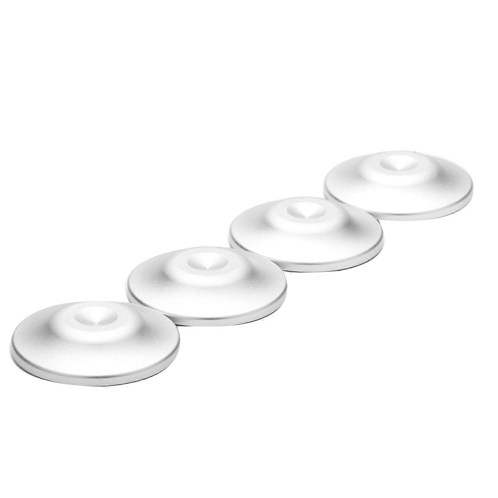 Set Mit 4 Silbernen Ersatzspikes Für Lautsprecher- Und Verstärkerfüße.