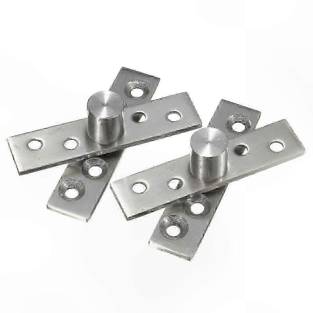 Türscharnier Silberfarben, 74 Mm, 360° Drehbar, Türbeschlag, Komplettset, Leichtgängige Drehung, Oberfläche Aus Gebürstetem Metall.