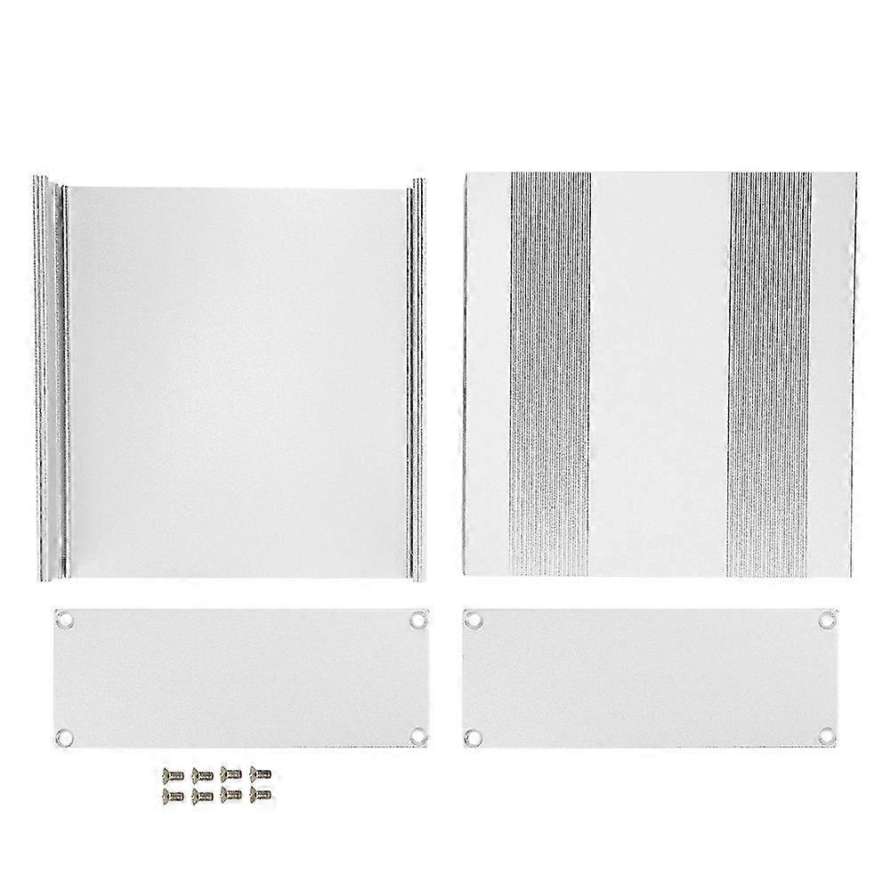 Gehäuse Aus Matt-silbernem Aluminium, 54 X 145 X 150 Mm, Diy-lautsprecher Mit Geteilter Montage Für Elektronikprojekte