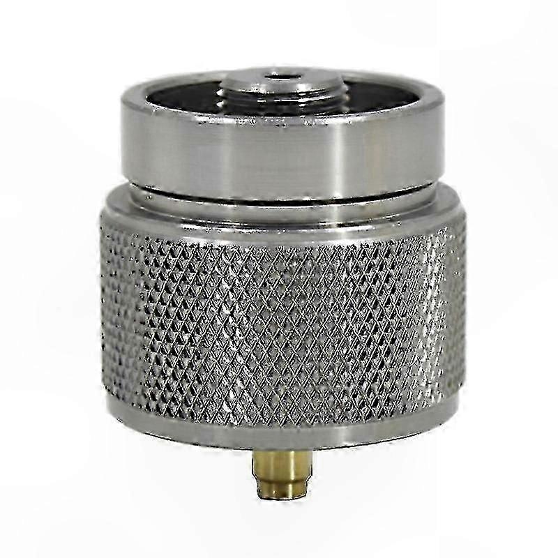 Tragbarer Gasflaschenadapter Für Camping, Silberfarben, Einteilig, Universell Passend Für Kocher Und Grill.