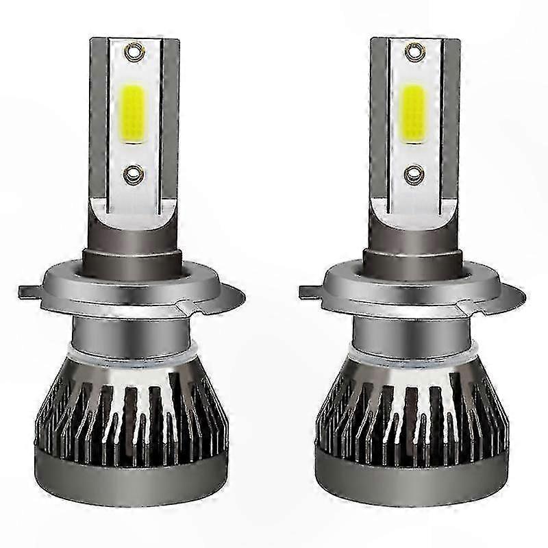 2 Stück H7 Led-scheinwerferlampen Mini 6000k 12000lm 12-32v Weiß Hochleistungs-set