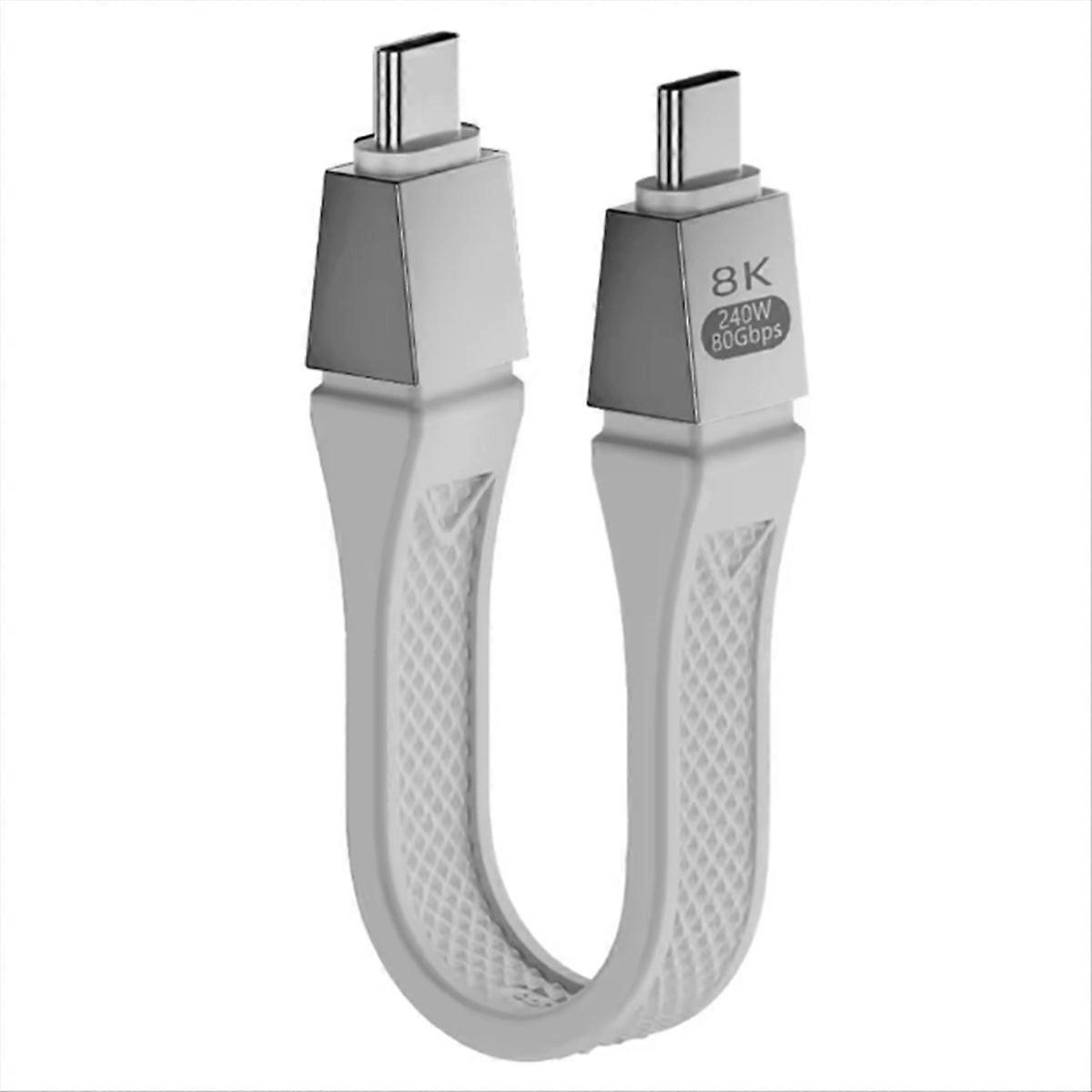 Usb 4.0 80 Gbit/s Gen4 Usb-c Zu Egpu 16k Pd 240 W Unidirektional 120 Gbit/s Kurzes Weißes Kabel