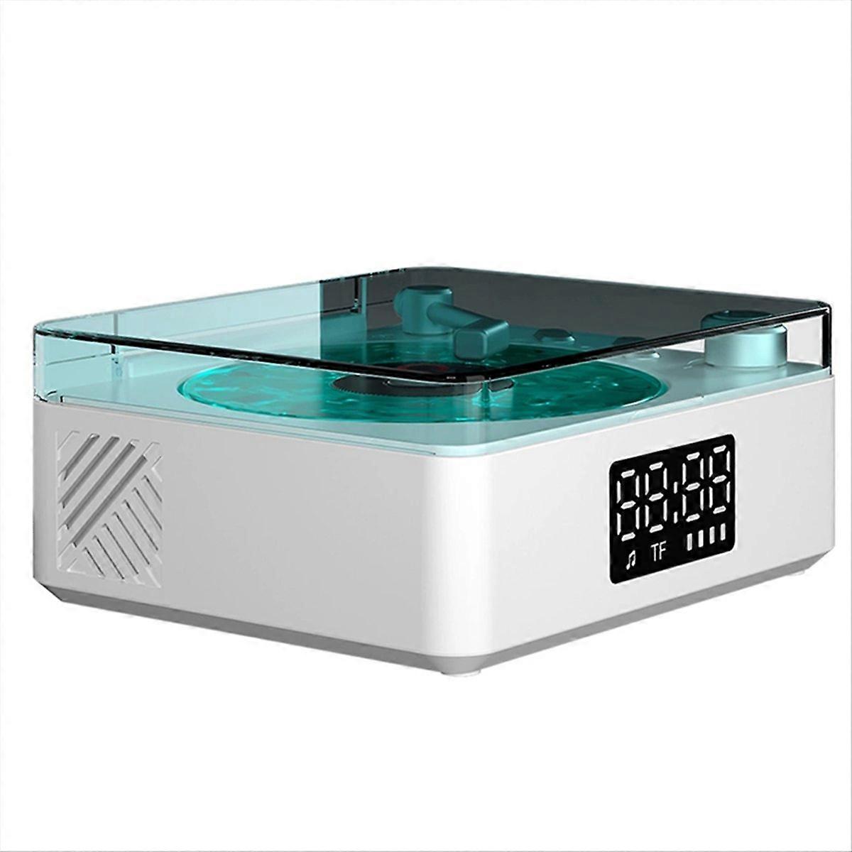 Kabellose Retro-lautsprecher Zum Einschlafen Mit Weißem Rauschen, Bluetooth, Vinyl-schallplattenspieler-design, Subwoofer Und Rgb-beleuchtung.