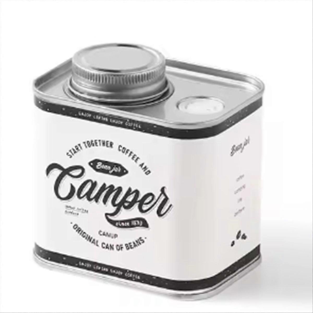 Luftdichter Behälter Für Kaffeebohnen Zum Campen, Lebensmittelechte Verpackung, Weißer Karton Für Optimale Belüftung.