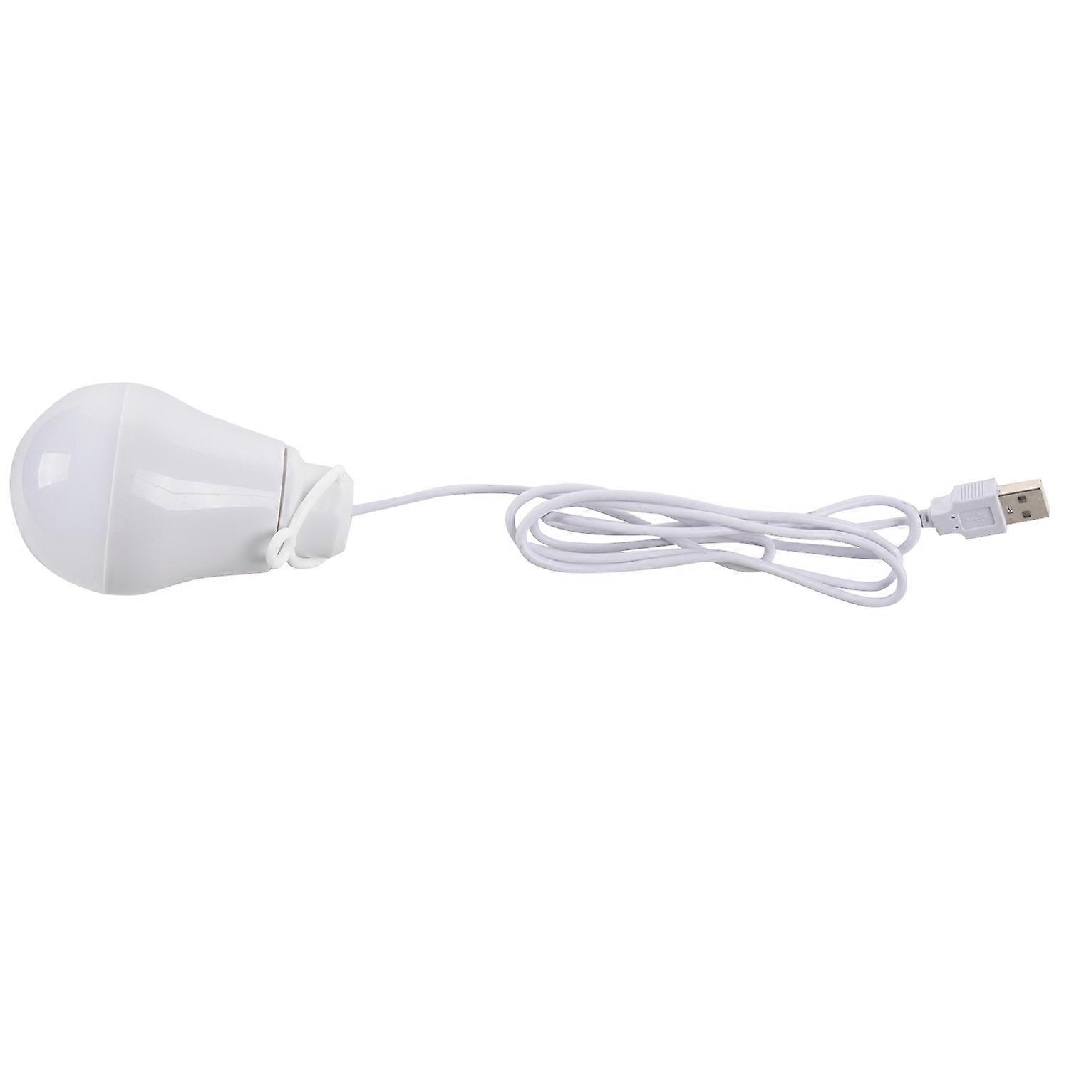 5v Dc 5w Led-lampe, Tragbare Usb-weißlichtlampe Für Den Einsatz Im Freien Am Laptop (weiß)