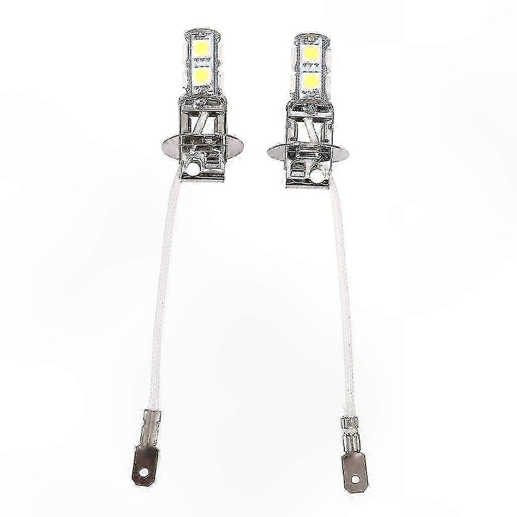 H3 Led-nebelscheinwerferlampe, 9 Smd 5050, Kaltweiß 6500k, Für Auto, 12 V Dc