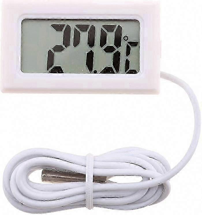 Wasserdichtes Digitales Lcd-thermometer, Temperaturfühler -50 °c Bis 110 °c, Weiß, Digitalanzeige Für Aquarium Und Küche