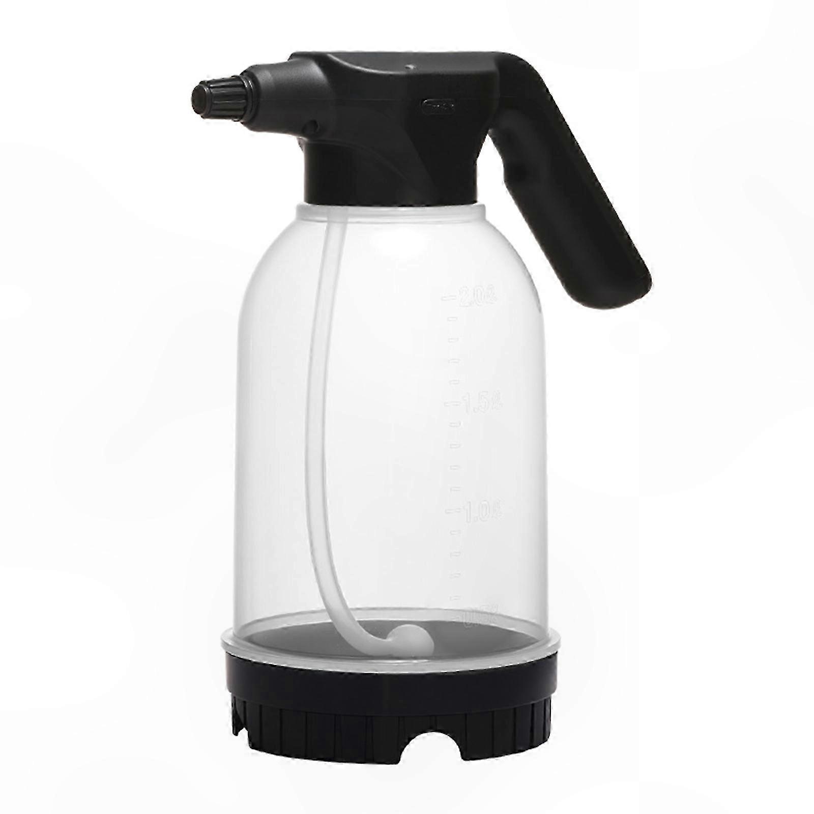 Elektrische Gießkanne (2 Liter) Für Zimmerpflanzen, Einstellbarer Drucksprüher Mit Ergonomischem Griff, Auslaufsicher, Weiß