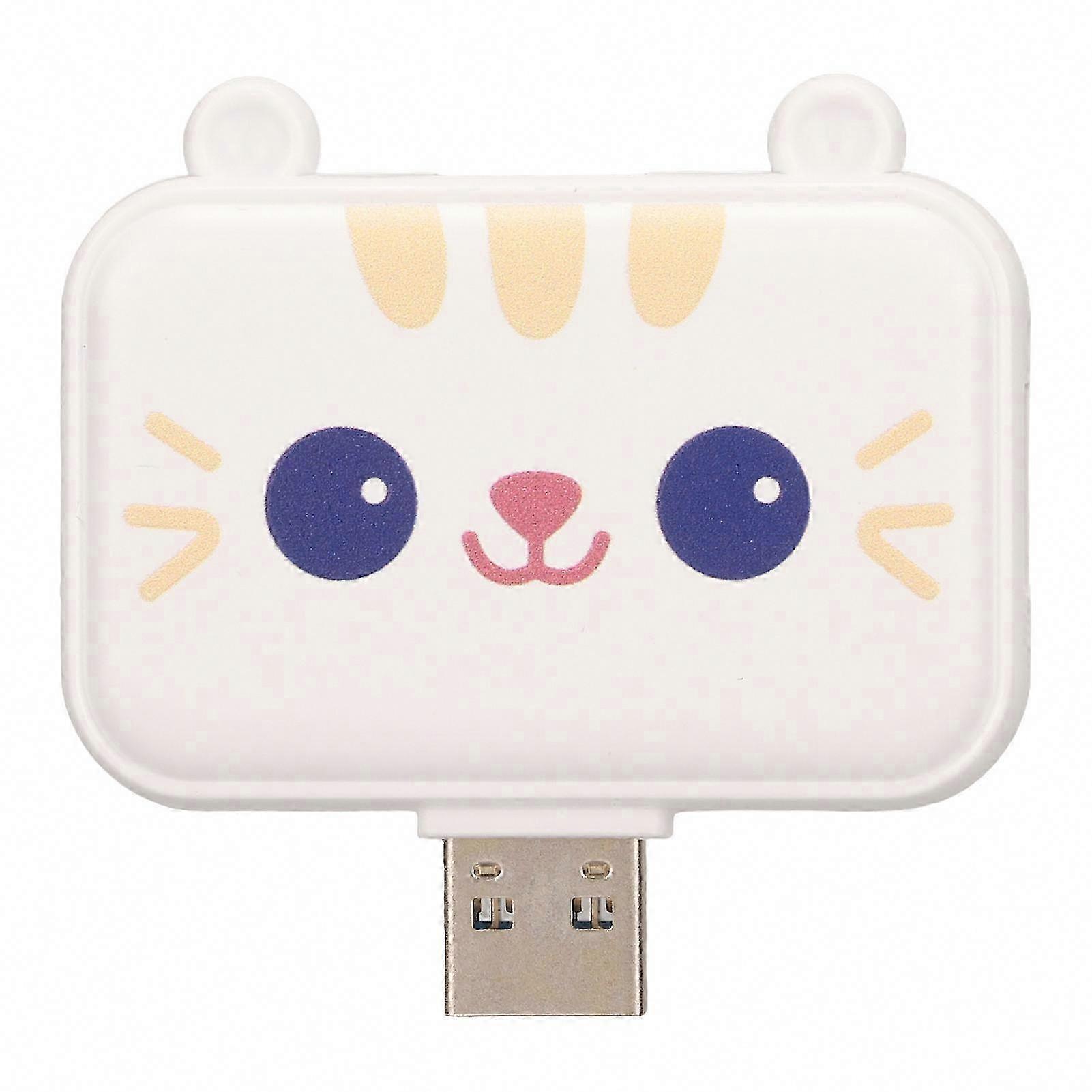 3-in-1-usb-hub, 2 Usb 2.0-anschlüsse + 1 Usb 3.0-anschluss, Mehrfachanschluss-adapter Für Maus, Tastatur, Laptop Und Pc, Weiß, Kompakter Hub
