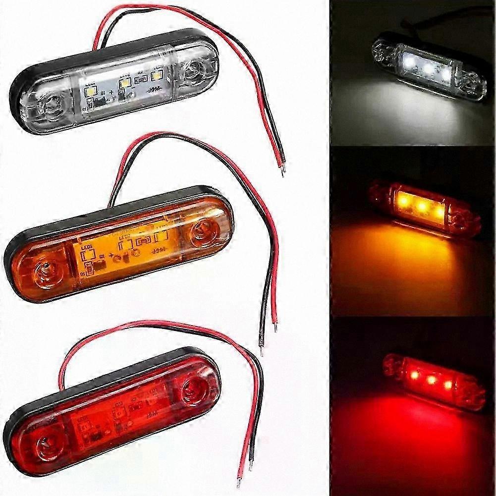 Weiße 3-led-seitenmarkierungsleuchte Für Lkw Und Transporter, 12 V/24 V, Wasserdicht, Hochleistungsbeleuchtung, Einzelpackung