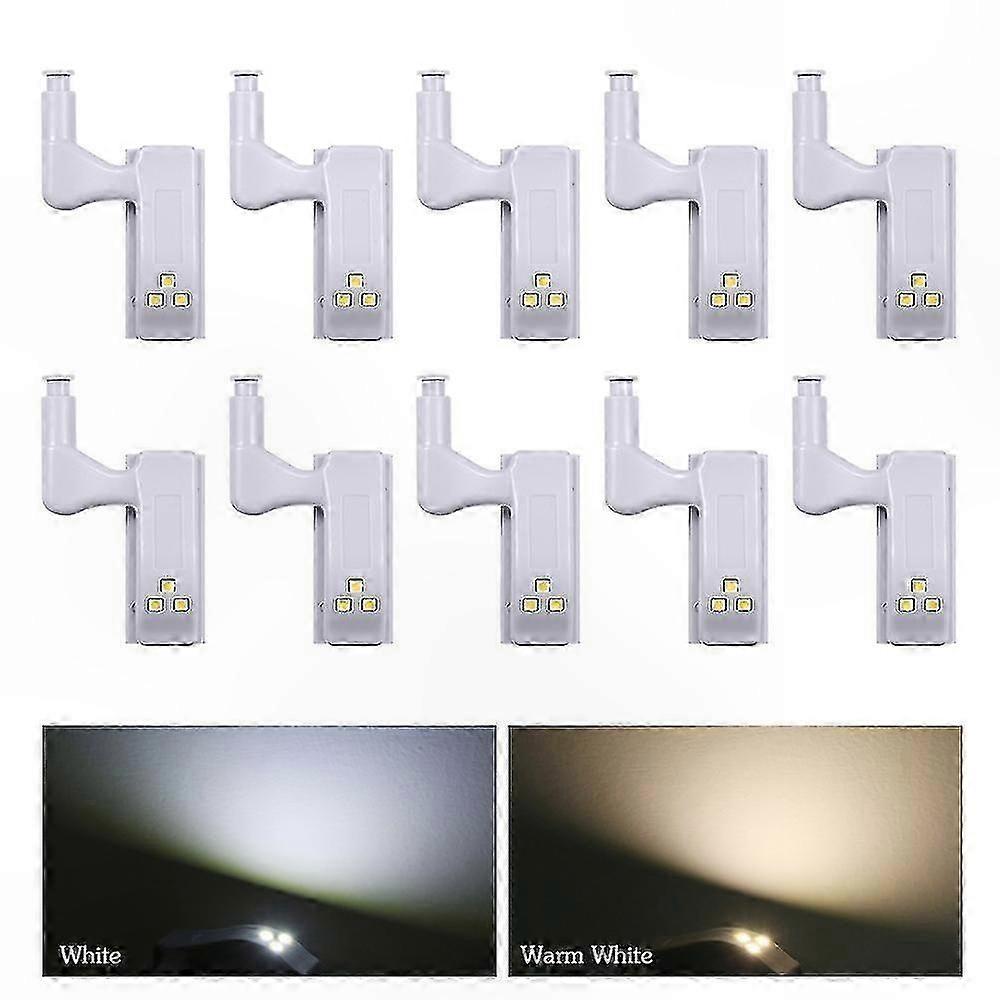 10er-pack Led-klappleuchten Mit Bewegungsmelder Für Küchenschränke Und -regale, Weiß