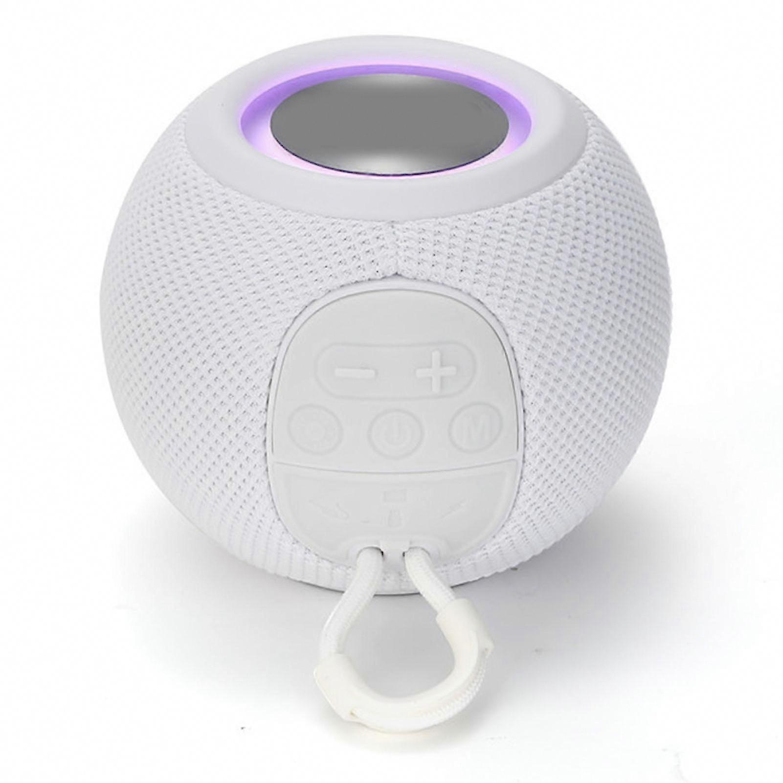 Tragbarer Kabelloser Bluetooth-lautsprecher, Wiederaufladbarer Mini-lautsprecher Aus Weißem Stoff Für Zuhause, Studentenzimmer Und Partys.