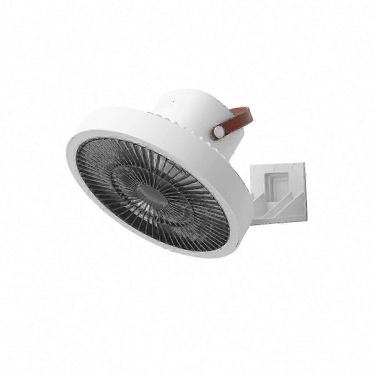 Kleiner, Wiederaufladbarer Wandventilator Für Zuhause, Tragbar, Multifunktional Mit Automatischer Oszillation, Fester Klemme, Leiser Betrieb, Usb-betrieben, Weiß, 360°-drehung, Kabellos