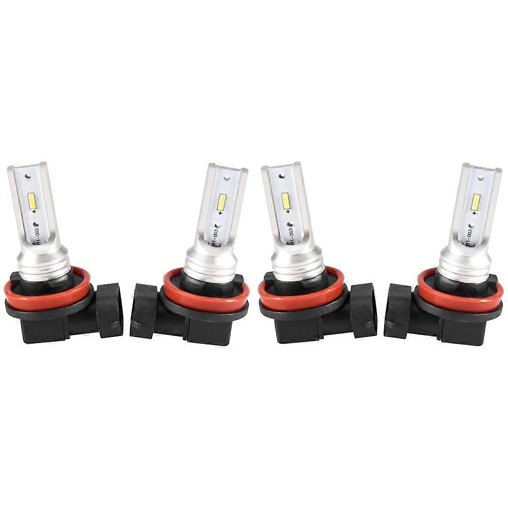 Set Mit 4 H8-, H11- Und H16-led-nebelscheinwerferlampen, Hochleistungs-h16-csp-y11-leds, Kaltweiß (6500 K)