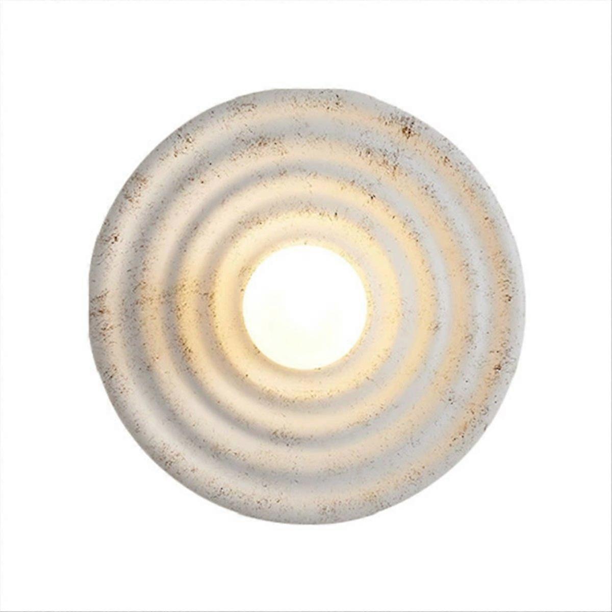 Rustikale Weiße Glaskugel-wandleuchte, Runde Harz-wandlampe, Moderne Wandleuchte Fürs Schlafzimmer